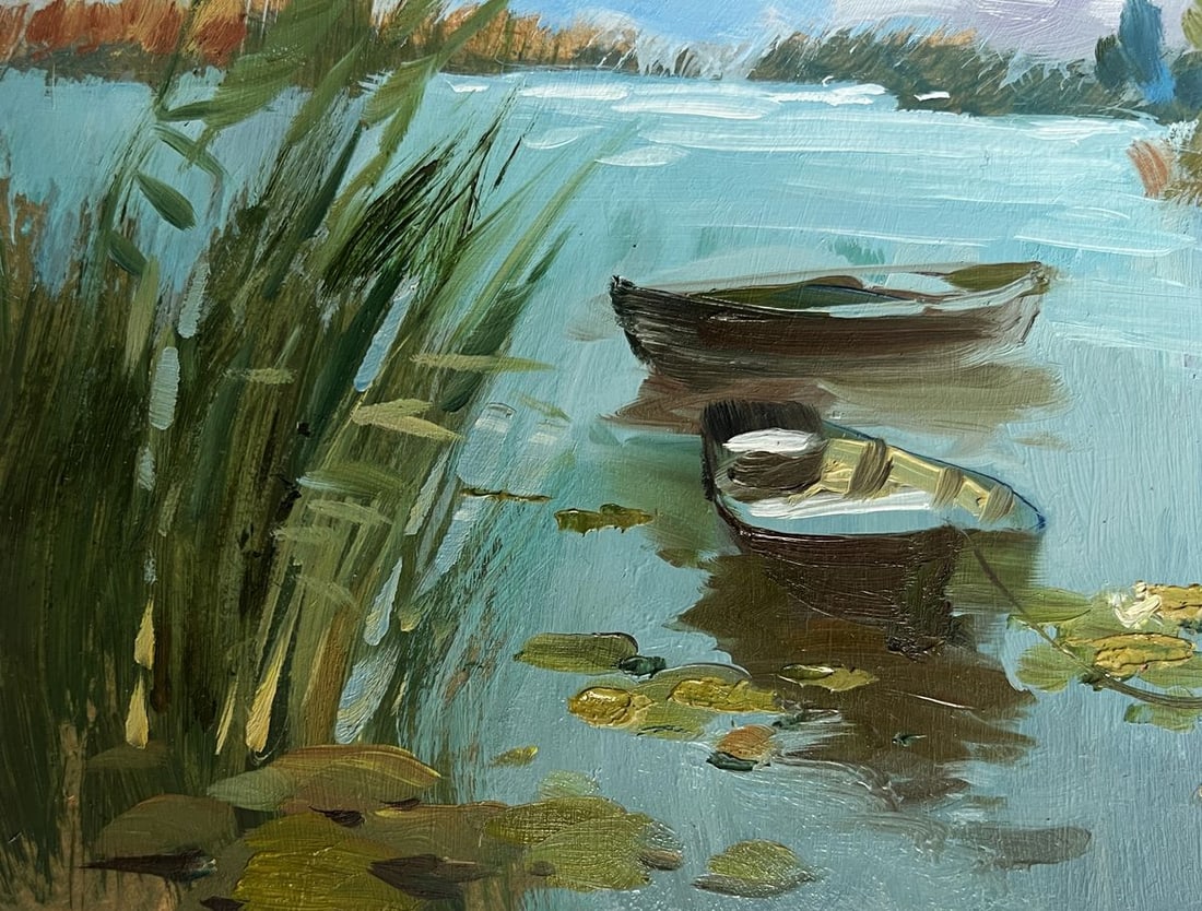 Oil painting Summer cloudy weather Yuriy Suprunchuk - 7