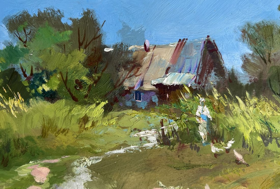 Oil painting The road to the river Yuriy Suprunchuk - 5