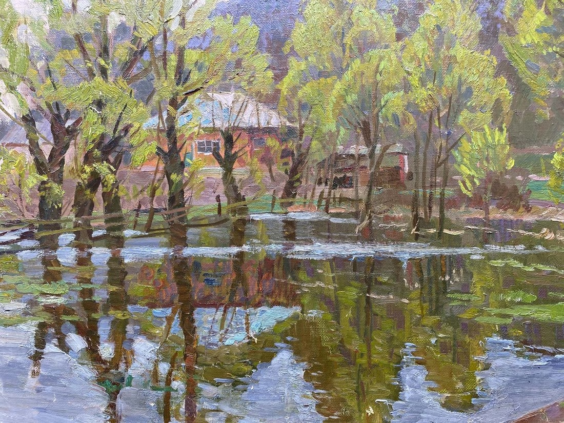 Oil painting After the rain Unknown artist - 4