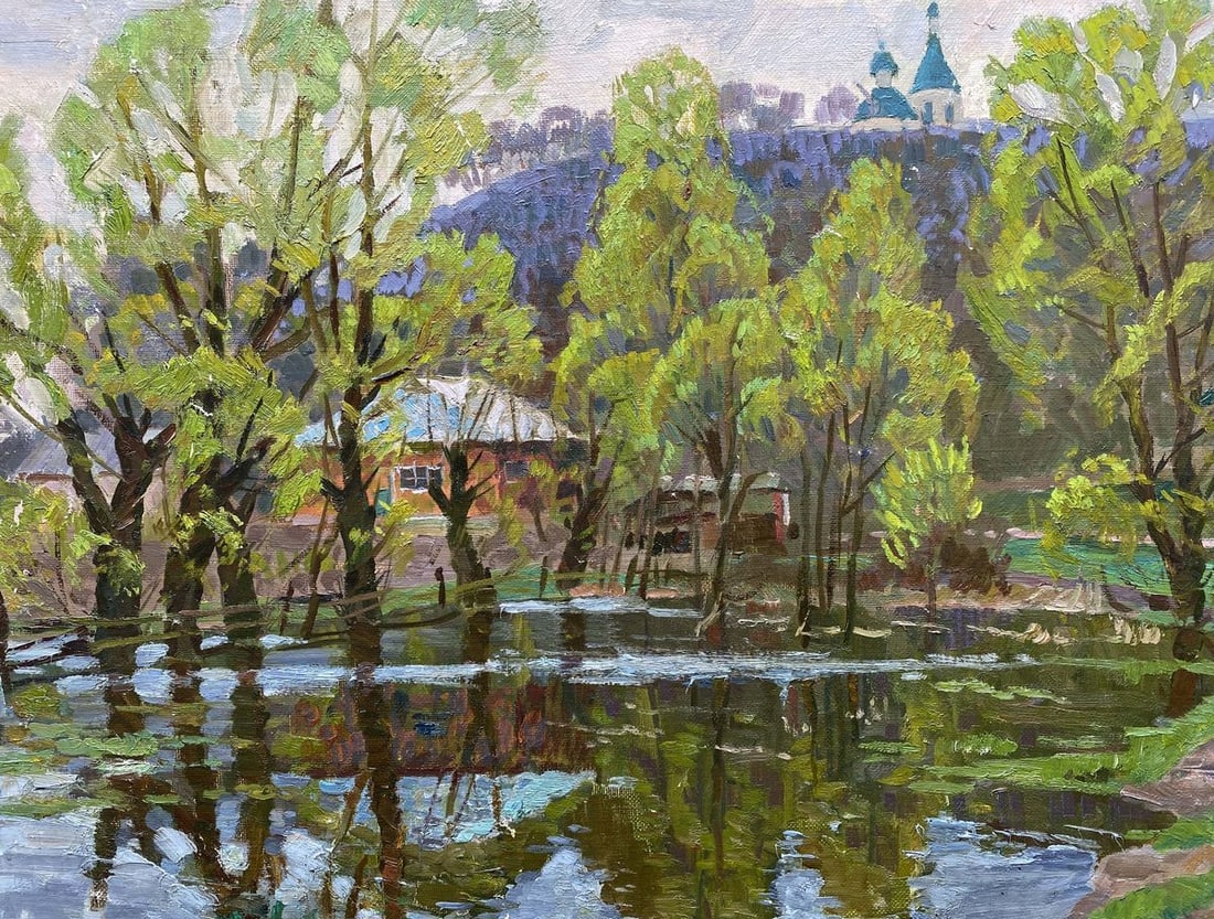 Oil painting After the rain Unknown artist - 6