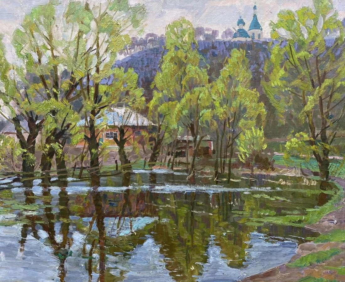 Oil painting After the rain Unknown artist - 8