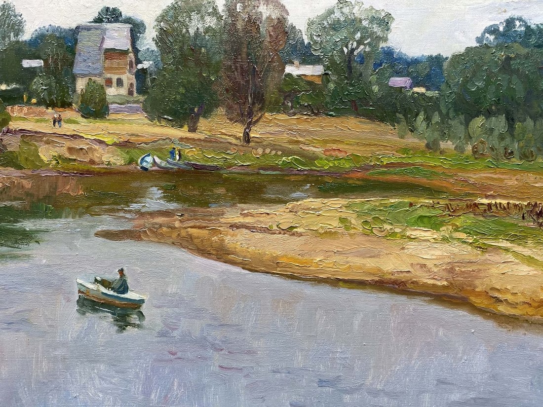 Oil painting River landscape Unknown artist - 2