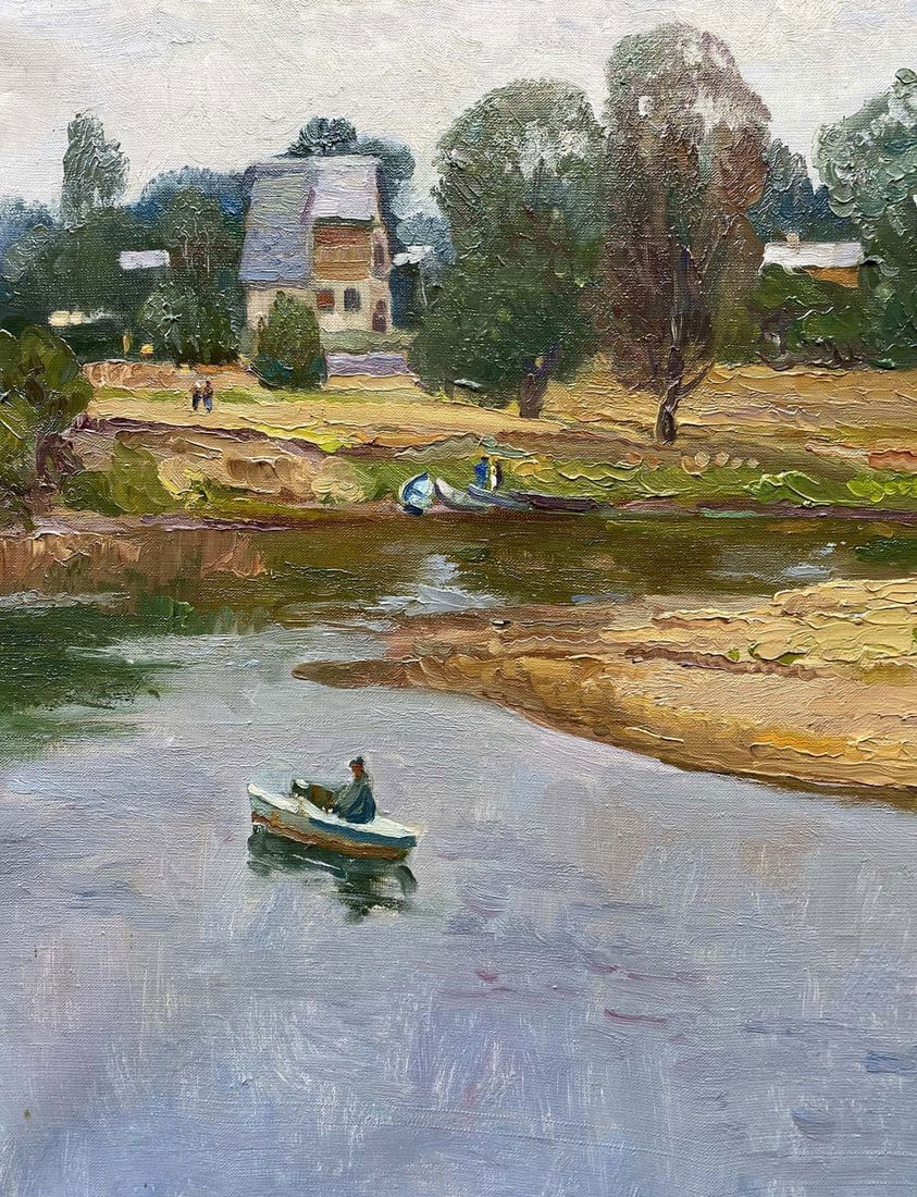 Oil painting River landscape Unknown artist - 6