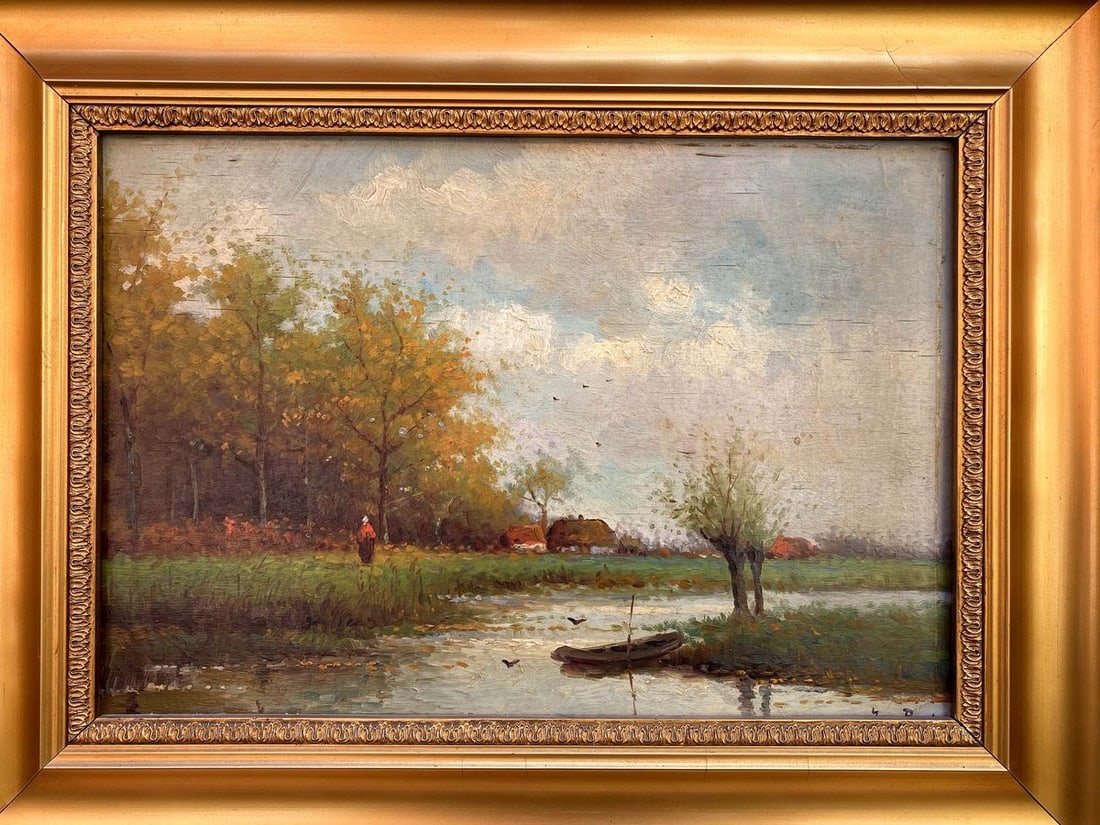 Oil painting Near the forest Unknown artist - 2