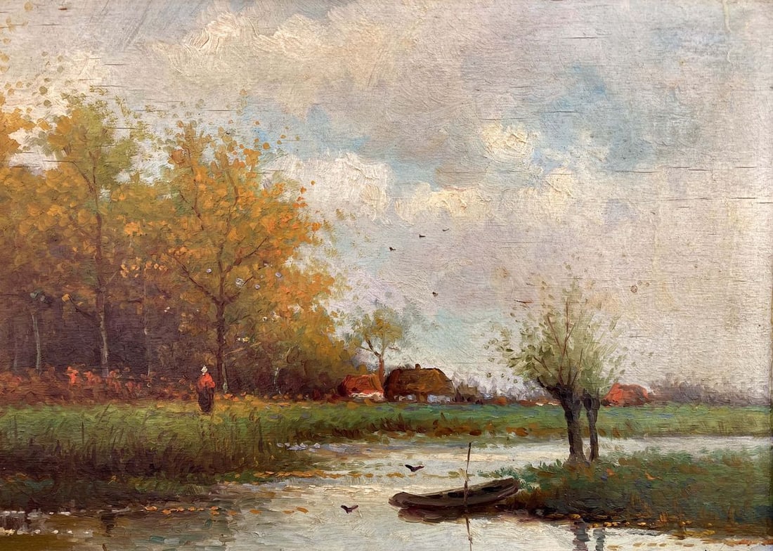 Oil painting Near the forest Unknown artist - 3