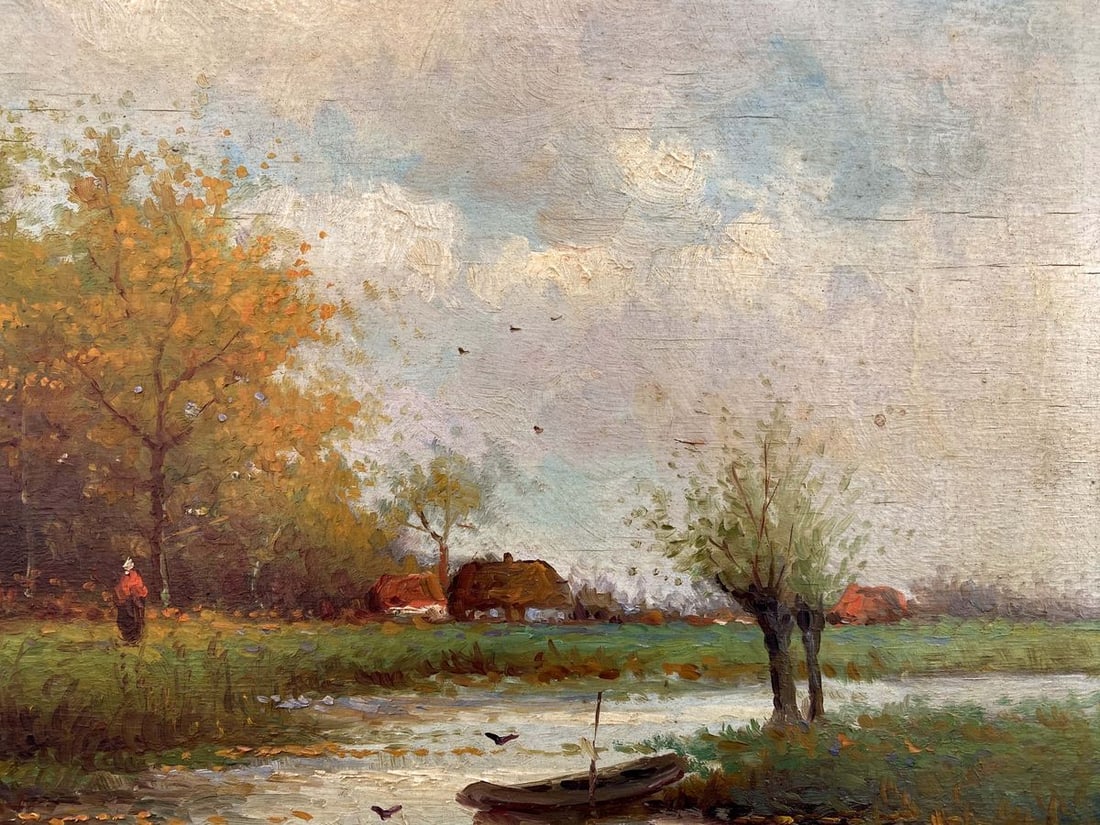 Oil painting Near the forest Unknown artist - 5