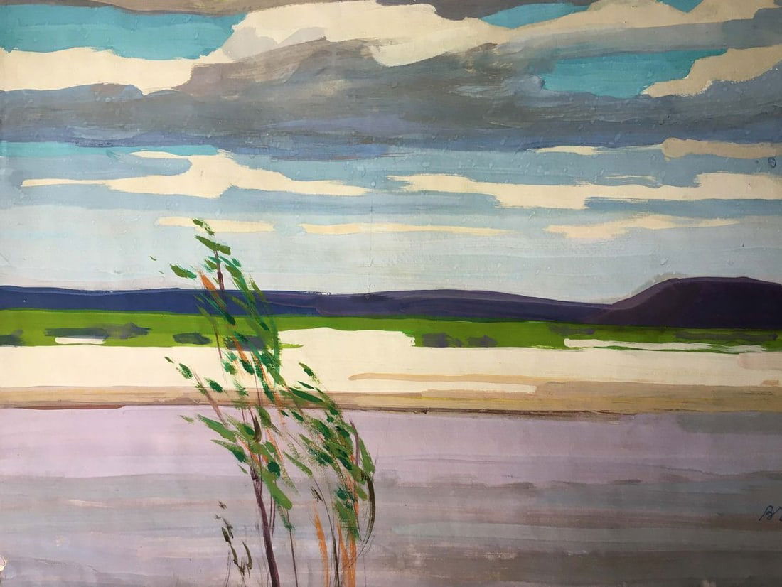 Gouache painting After the rain Chernikov Vladimir Mikhailovich - 5