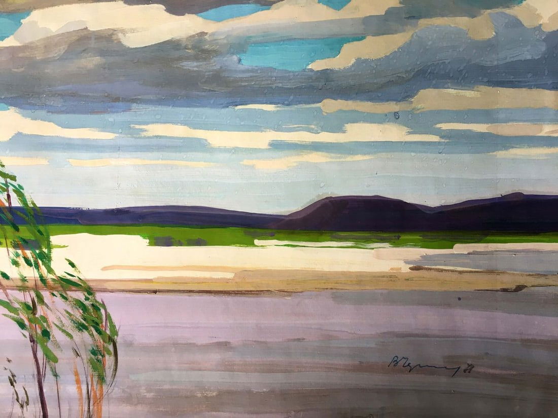 Gouache painting After the rain Chernikov Vladimir Mikhailovich - 6