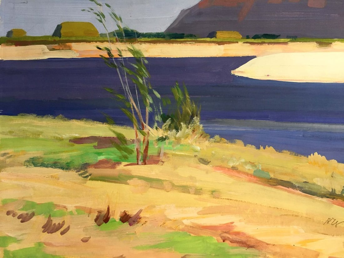 Gouache painting On the shore Chernikov Vladimir Mikhailovich - 4