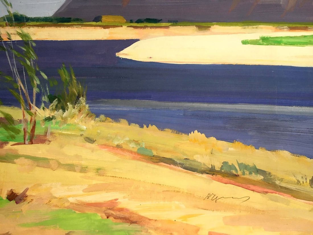 Gouache painting On the shore Chernikov Vladimir Mikhailovich - 7