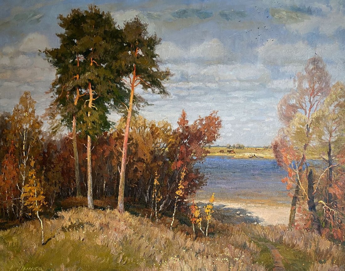 Oil painting By the river Mynka Alexander Fedorovich - 2