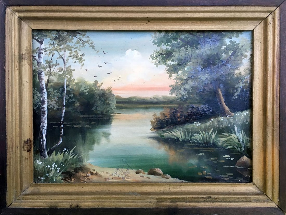 Oil painting Summer day Boroshnev M.: No1018 *** ABOUT THIS PAINTING *** * TITLE: "Summer day" * ARTISTS: Boroshnev M. * SIZE: 22x32 cm/'8.66x12.59 inches' * MEDIUM: oil, canvas * HAND PAINTED: Original painting from our collection *