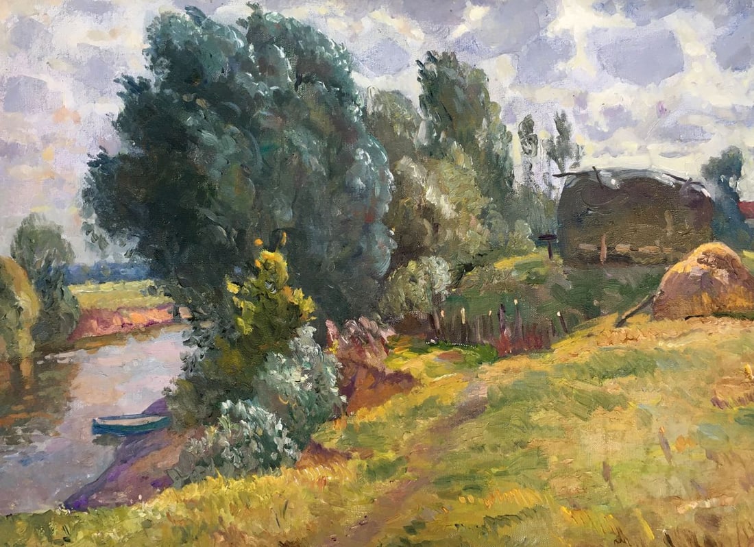 Oil painting Near the river Mynka Alexander Fedorovich (1 of 10)