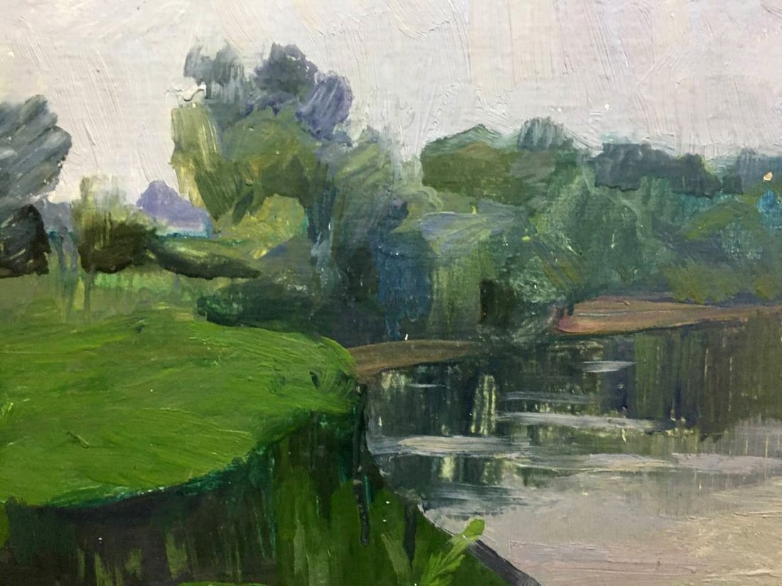 Oil painting River landscape Bloshenko Anatoly Mikhailovich - 3