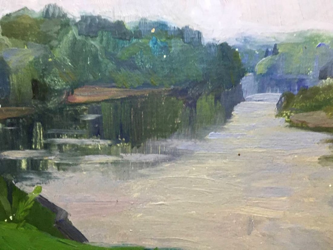Oil painting River landscape Bloshenko Anatoly Mikhailovich - 6