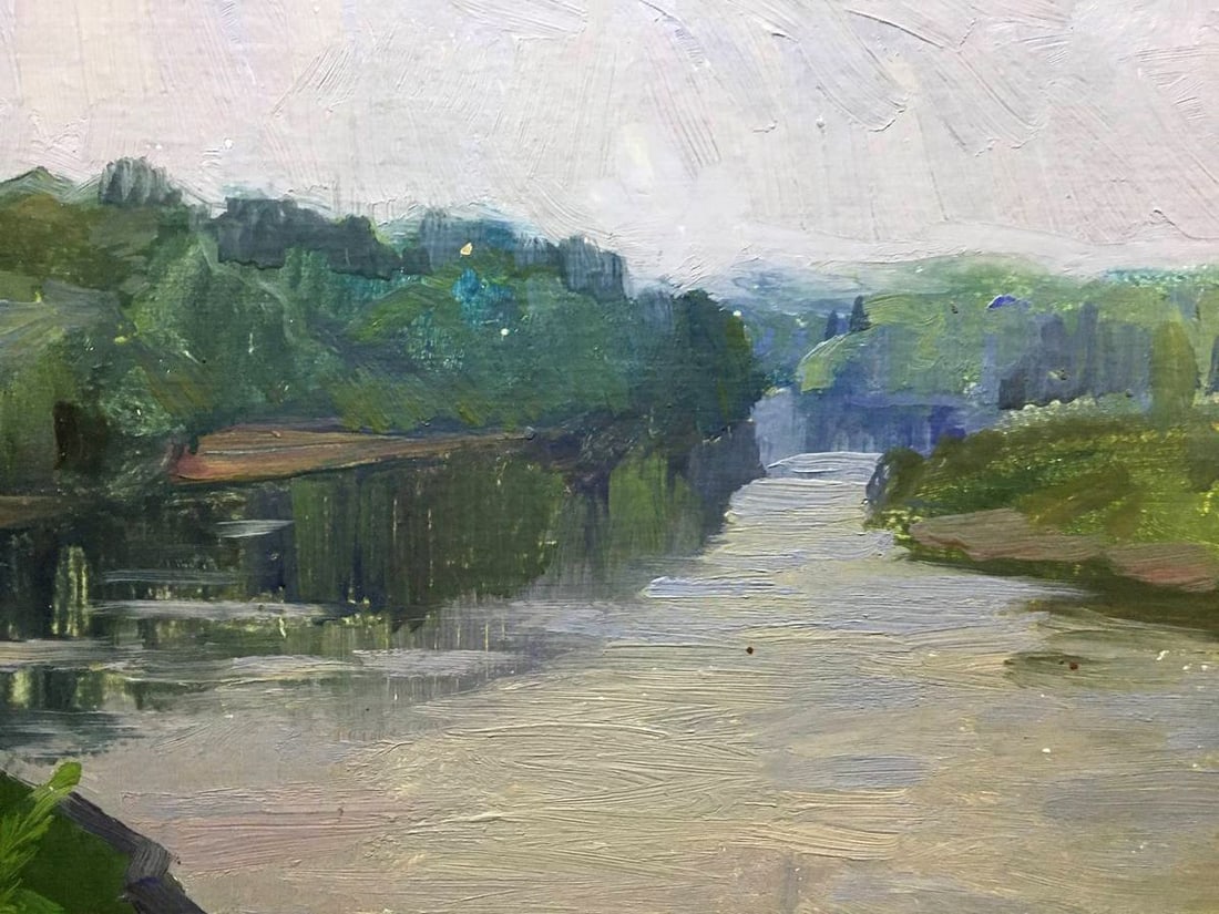 Oil painting River landscape Bloshenko Anatoly Mikhailovich - 7