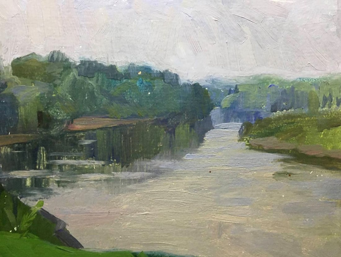 Oil painting River landscape Bloshenko Anatoly Mikhailovich - 8