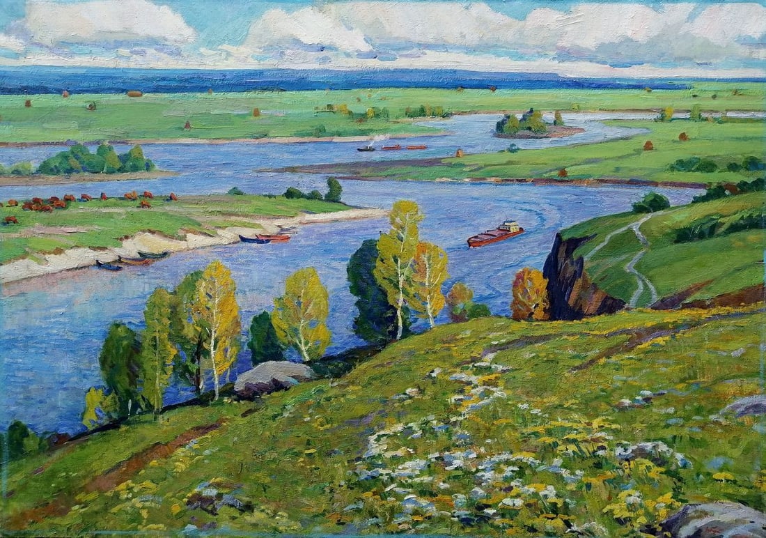 Oil painting Above the Desna Elbert Victor Davydovich (1 of 11)