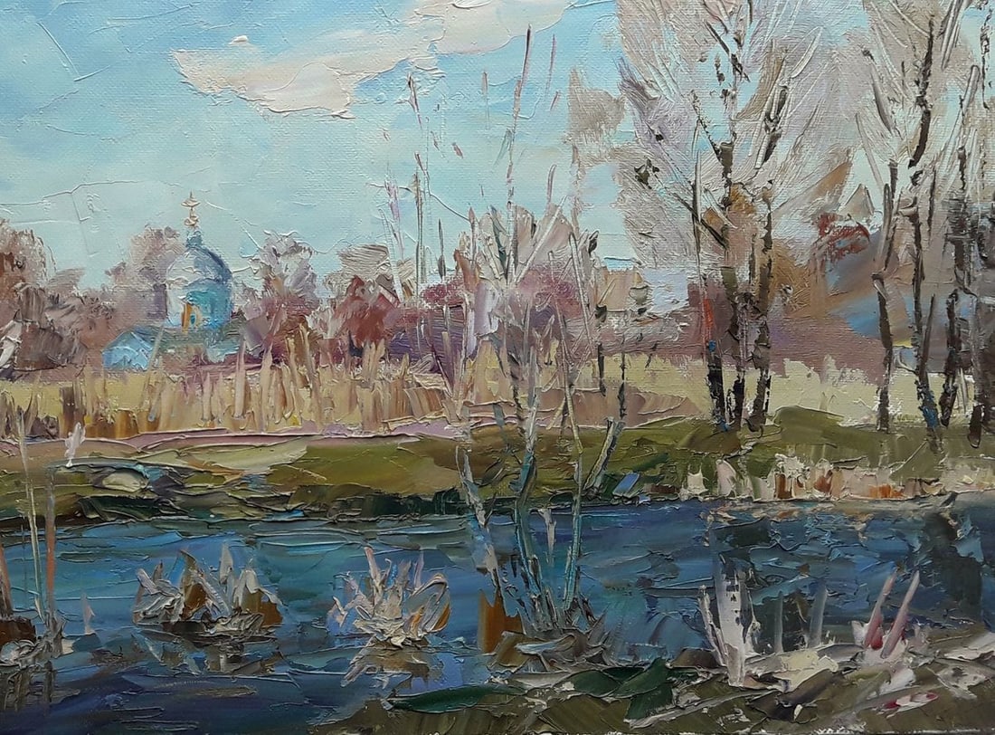 Oil painting River Yezuch Serdyuk Boris Petrovich - 5