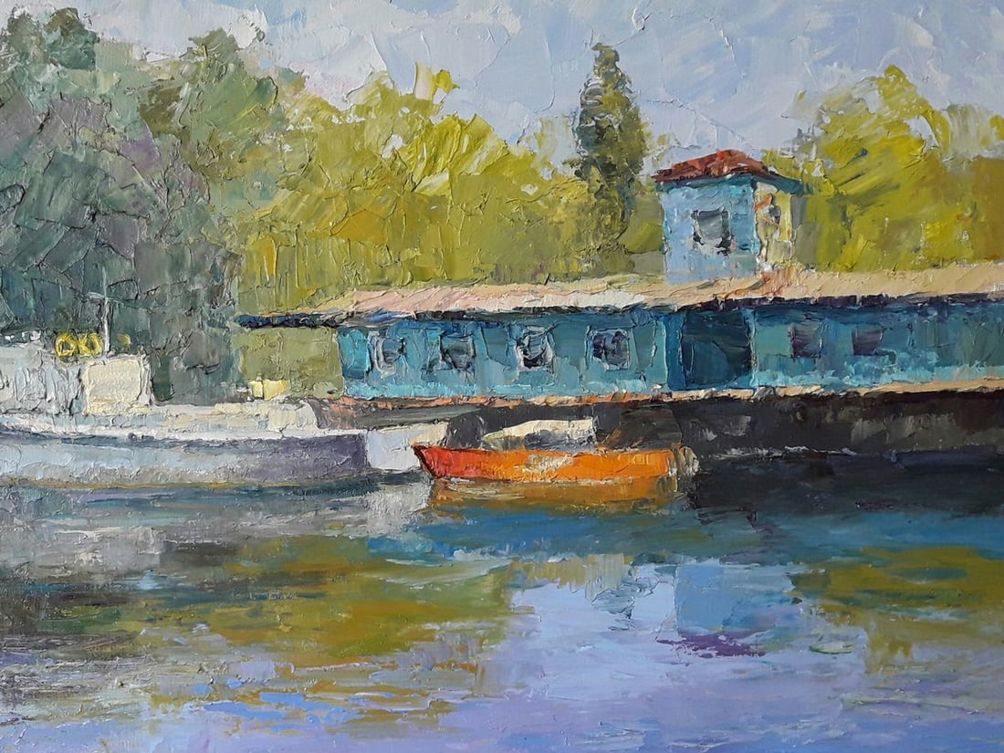 Oil painting Berth on the Dnieper Serdyuk Boris Petrovich - 6