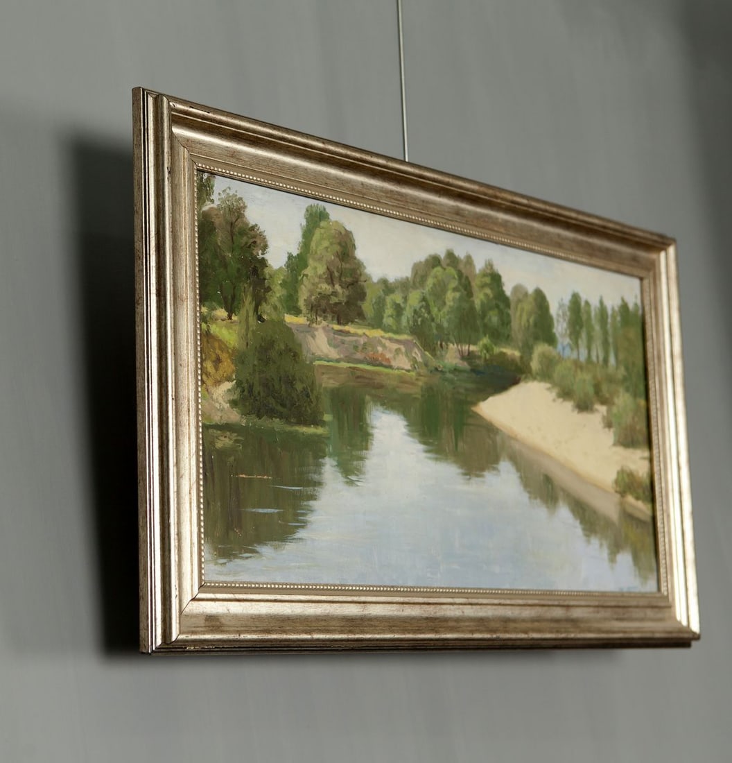 Summer. River Oil Painting - 3