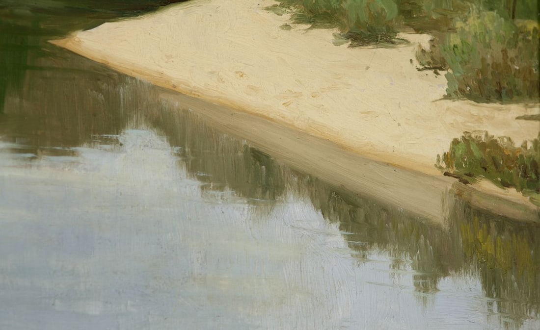 Summer. River Oil Painting - 7