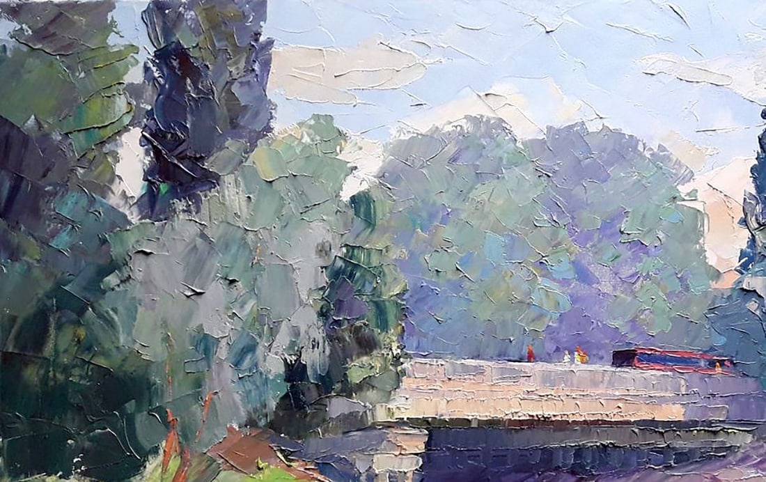 Oil painting Bridge over Sukhy Kahamlyk Serdyuk Boris Petrovich - 2