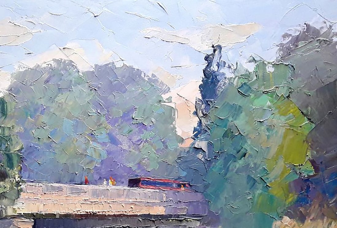 Oil painting Bridge over Sukhy Kahamlyk Serdyuk Boris Petrovich - 3