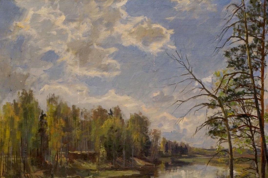 Oil painting Forest landscape Petrov Boris Stepanovich - 3