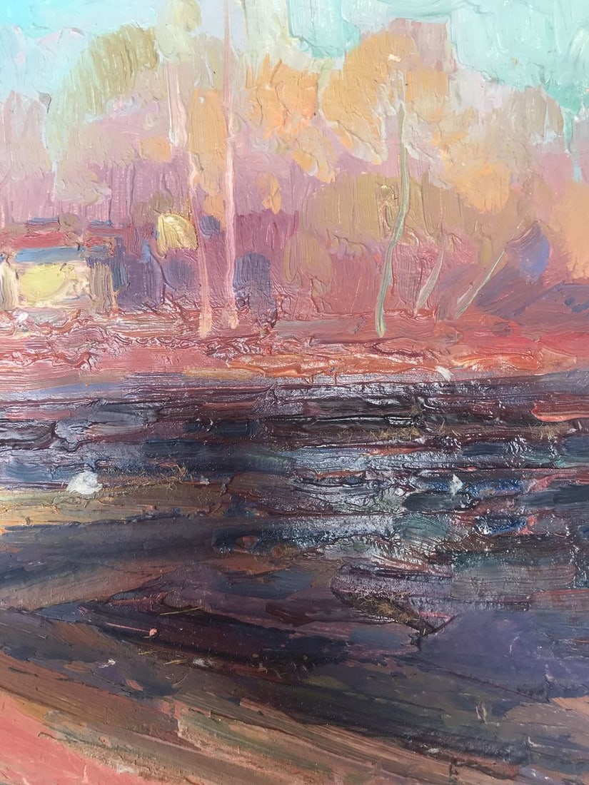 Oil painting Evening landscape Peter Tovpev - 10