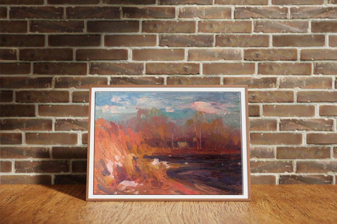 Oil painting Evening landscape Peter Tovpev - 2