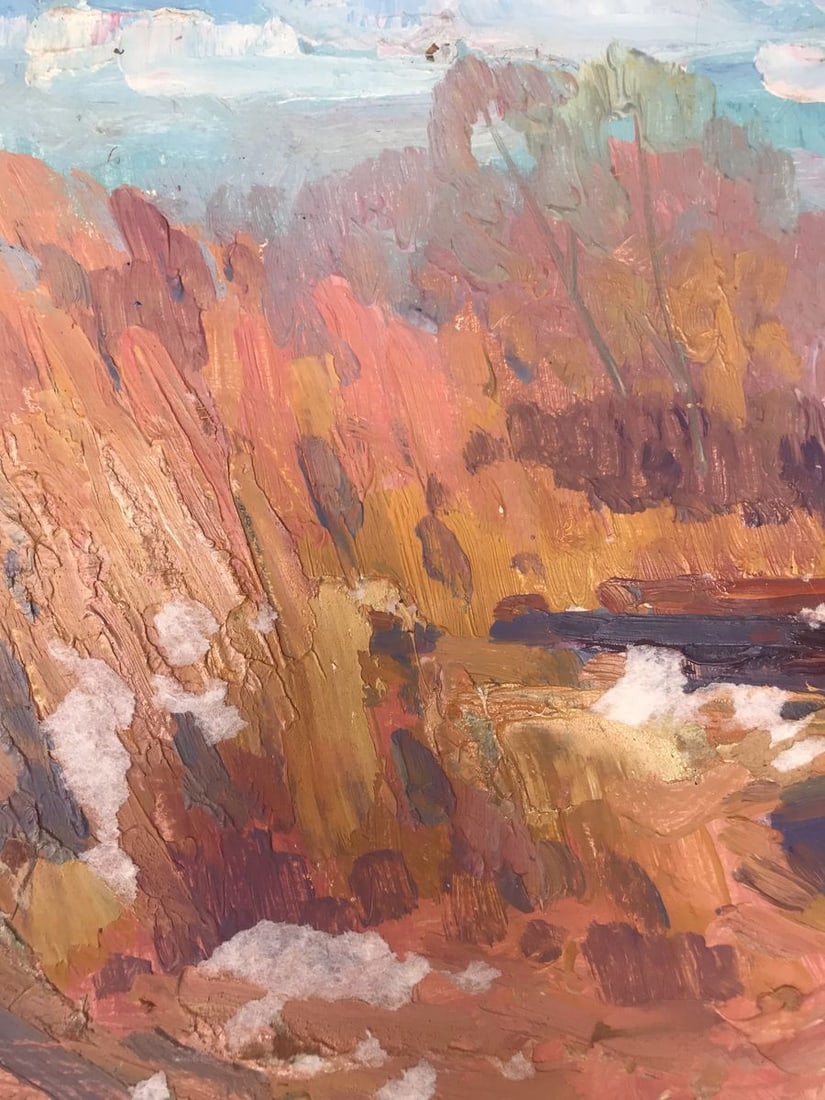 Oil painting Evening landscape Peter Tovpev - 5