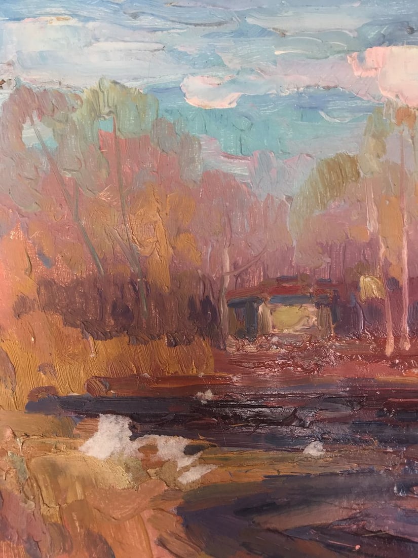 Oil painting Evening landscape Peter Tovpev - 6
