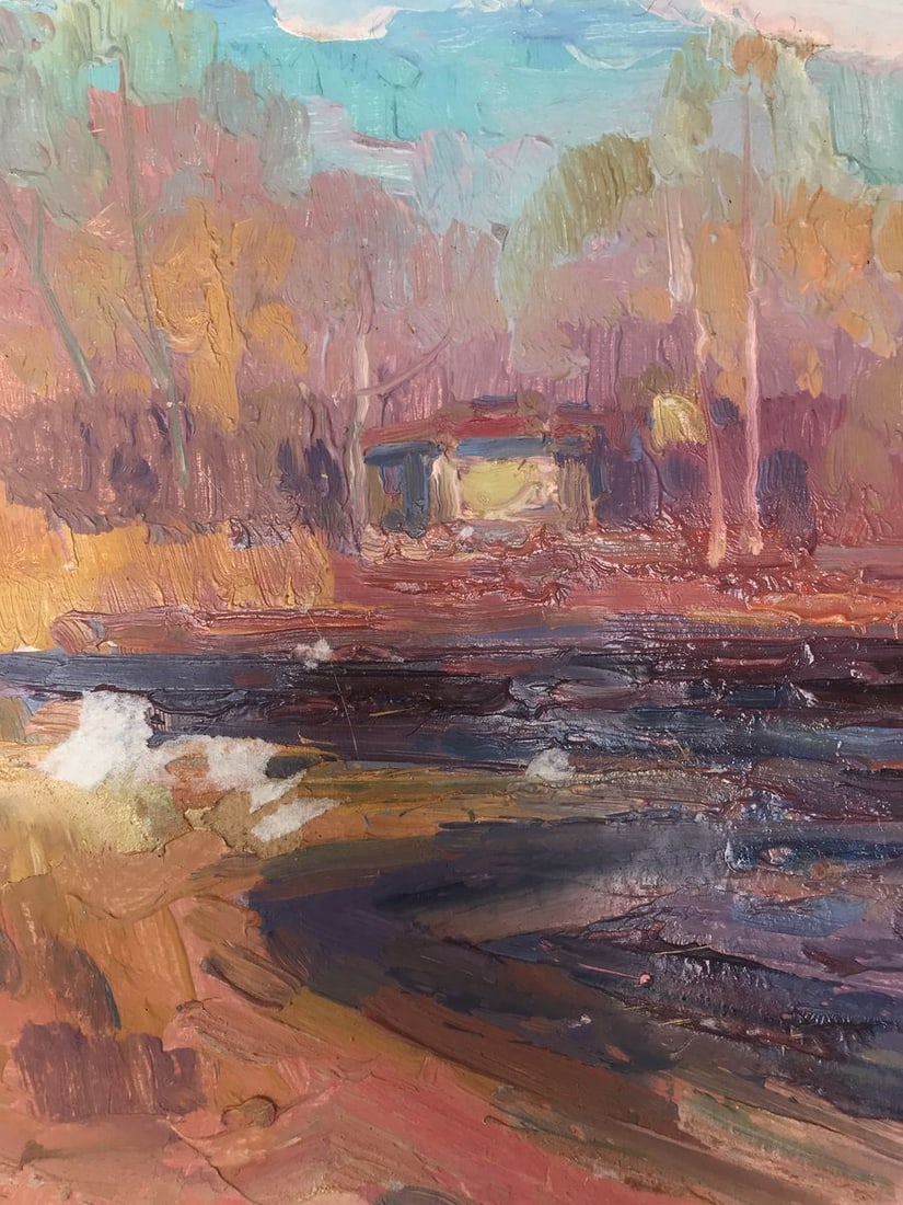 Oil painting Evening landscape Peter Tovpev - 7