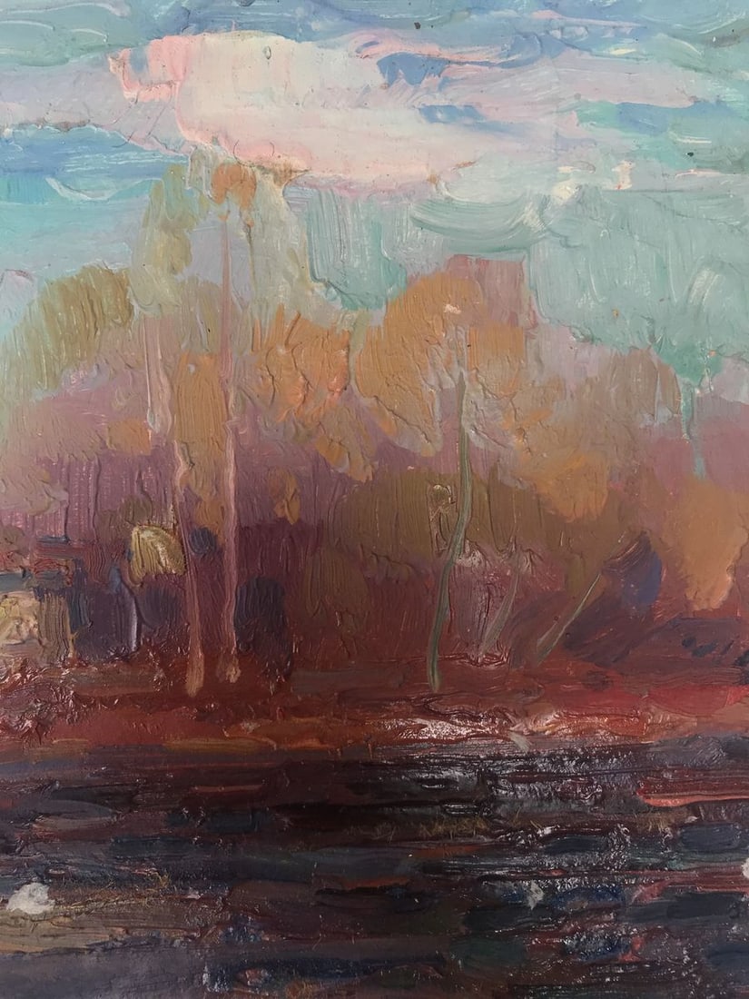 Oil painting Evening landscape Peter Tovpev - 9