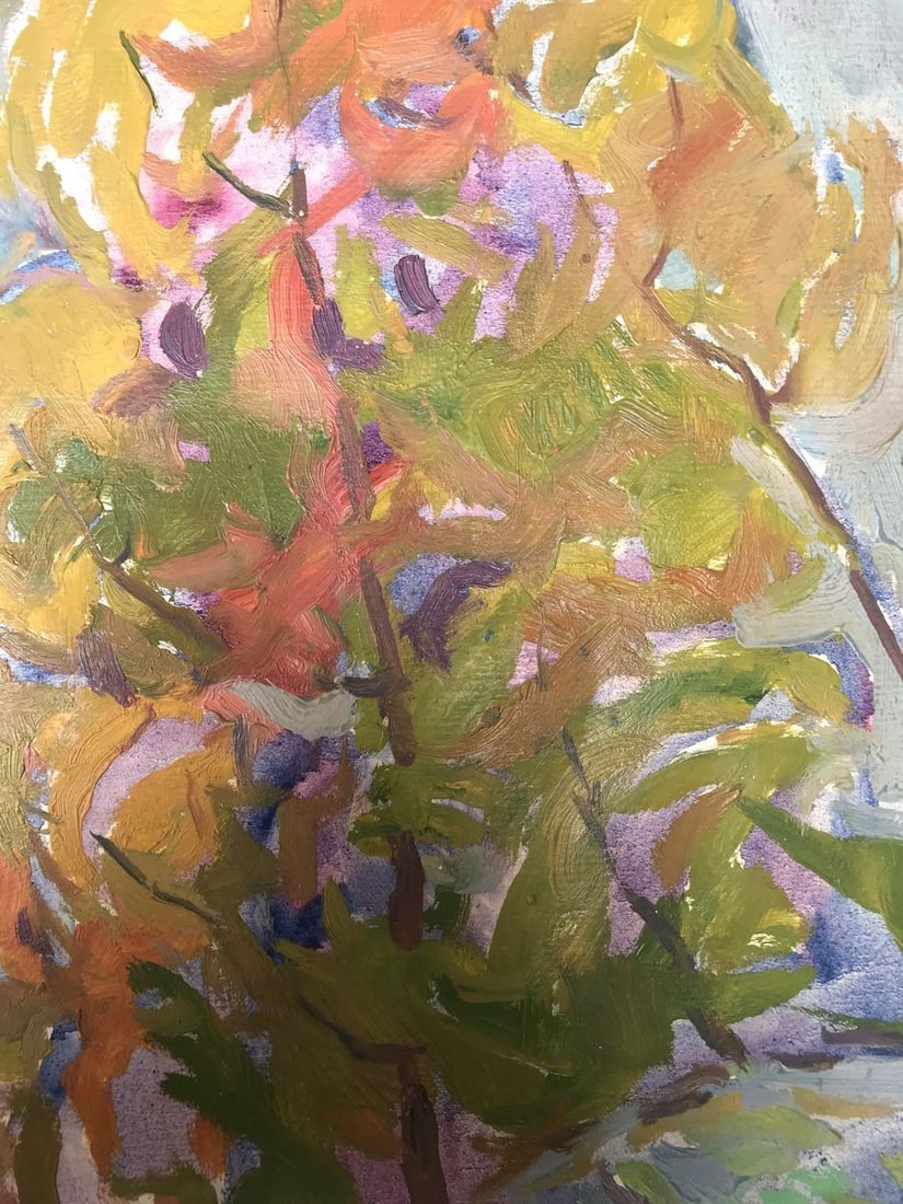 Oil painting Autumn in the mountains Peter Tovpev - 10