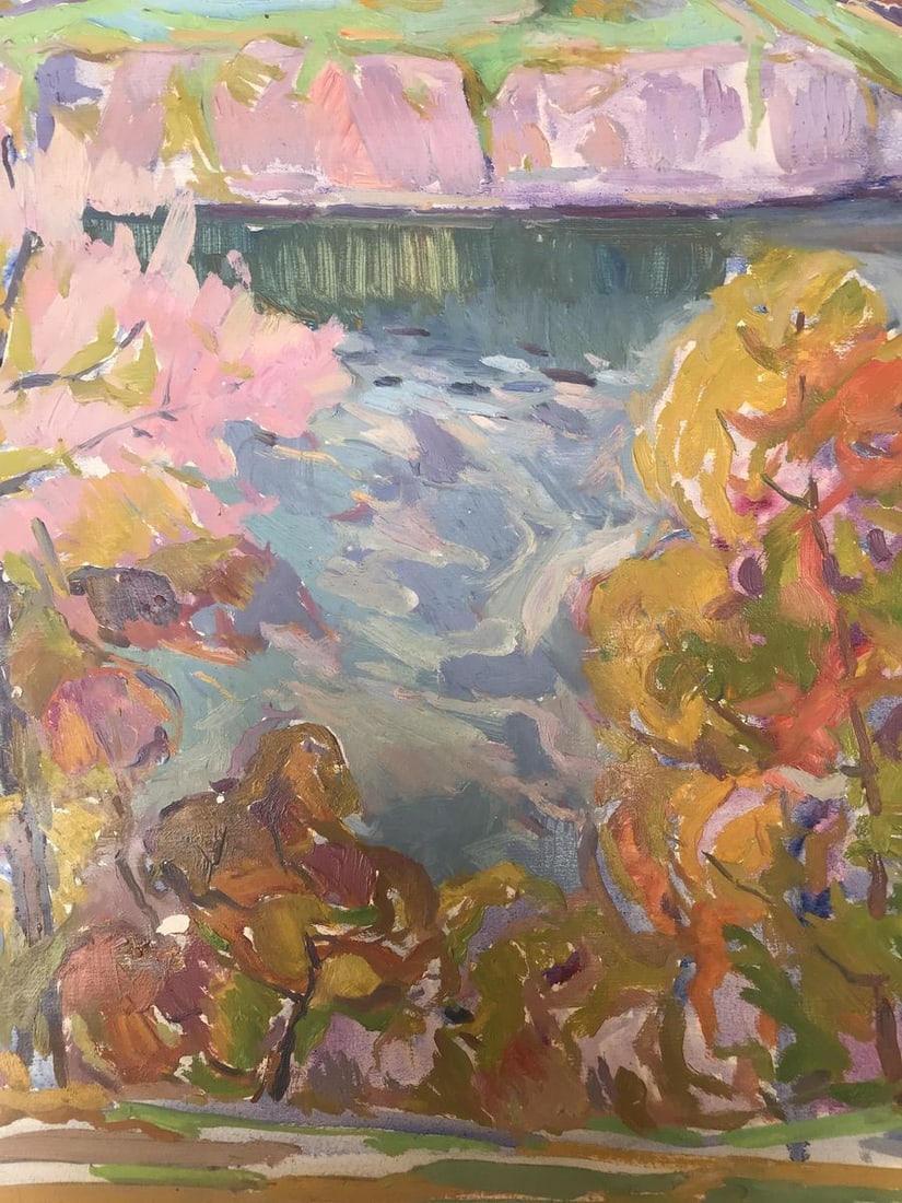 Oil painting Autumn in the mountains Peter Tovpev - 7