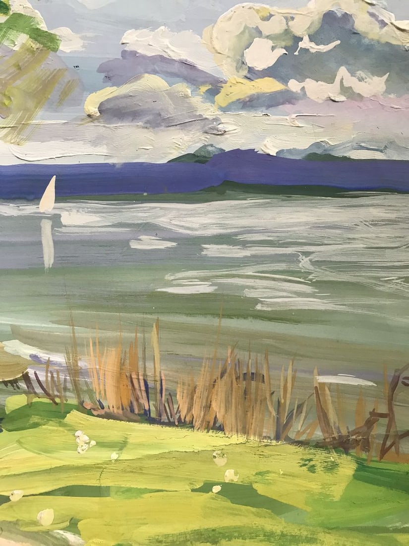 Oil painting Walk along the coast Unknown artist - 10