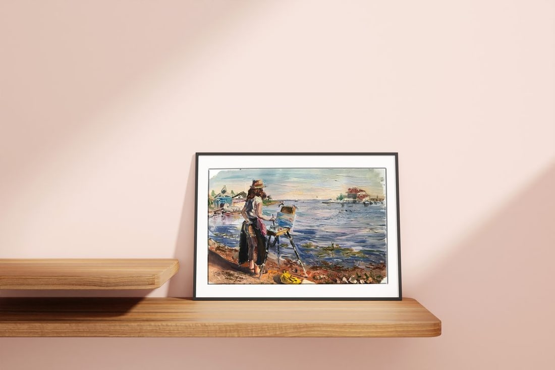 Oil painting Artist at work Unknown artist - 3