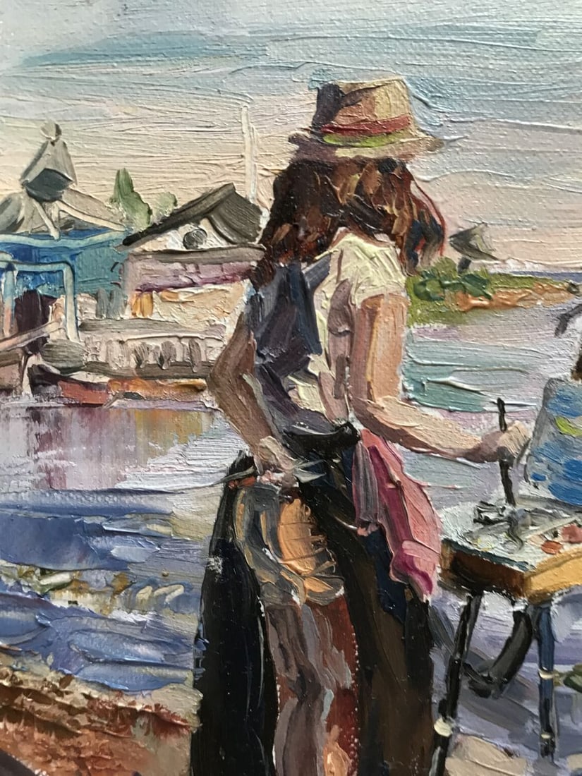 Oil painting Artist at work Unknown artist - 4