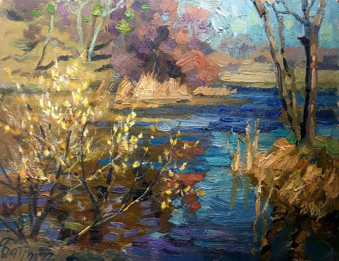Oil painting March day Batrakov Vladimir Grigorievich (1 of 10)