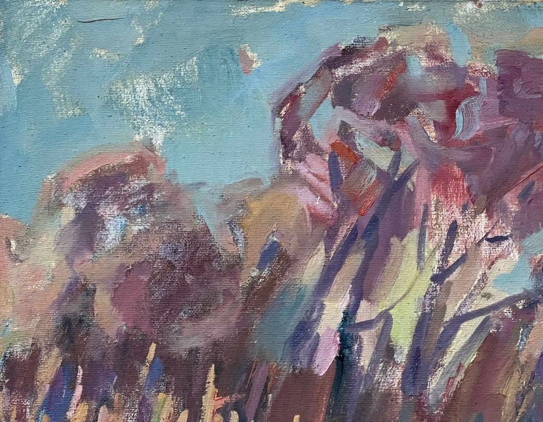 Oil painting autumn reflection Peter Tovpev - 2