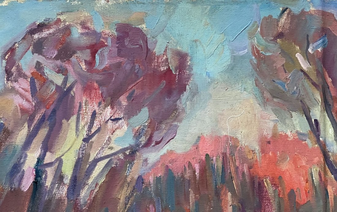 Oil painting autumn reflection Peter Tovpev - 3