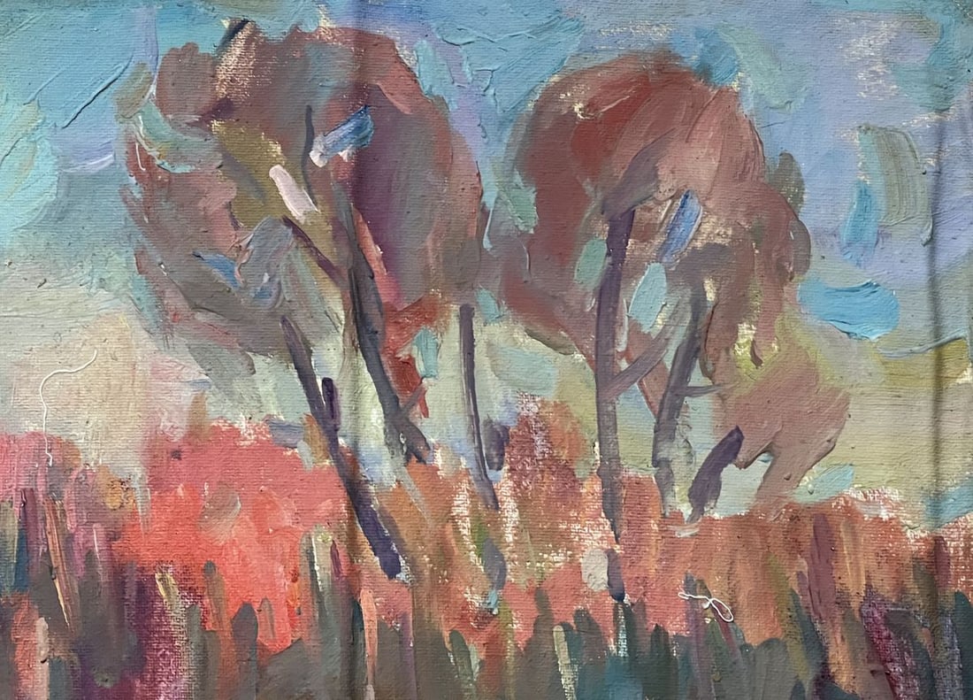 Oil painting autumn reflection Peter Tovpev - 4