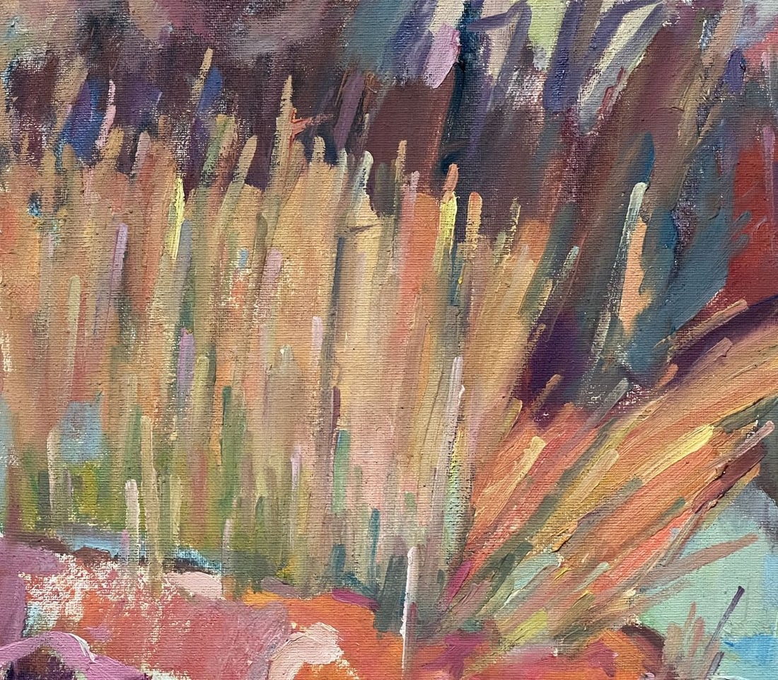 Oil painting autumn reflection Peter Tovpev - 5