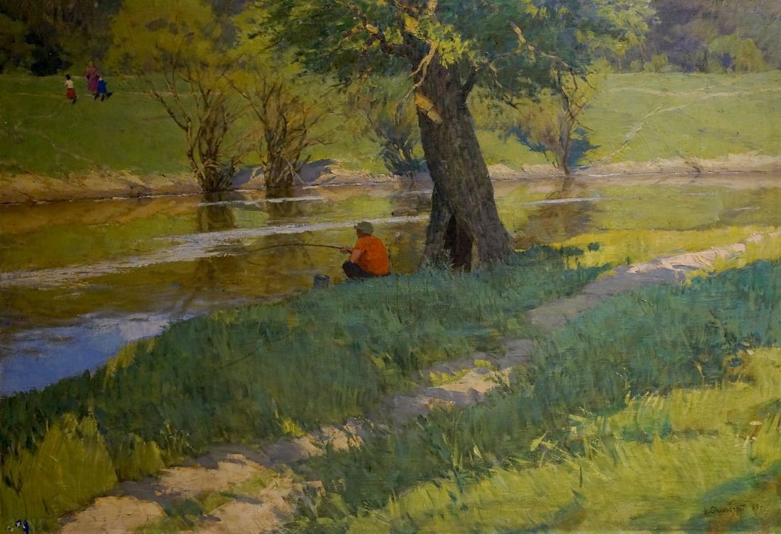 Oil painting Guy by the shore Filbert Alexander Alexandrovich (1 of 8)