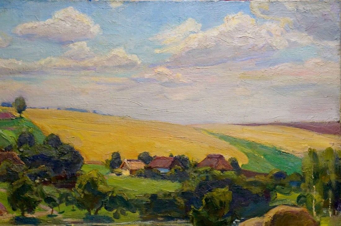 Oil painting Haystacks Basanets Yuri Petrovich - 4