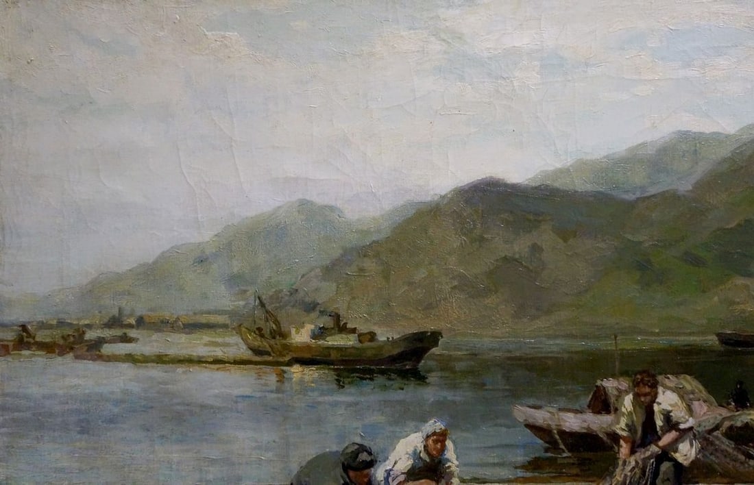 Oil painting Catch fish Muho Nikolay Antonovich - 3