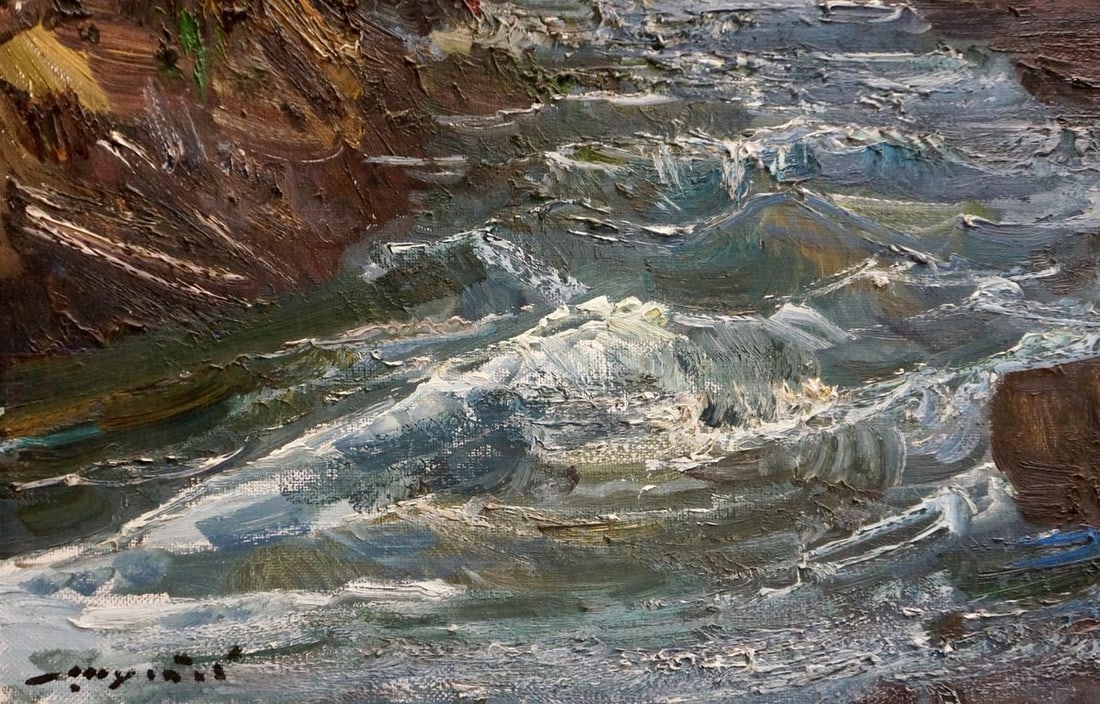 Oil painting Spring in the Carpathians Shutev Ivan Mikhailovich - 2