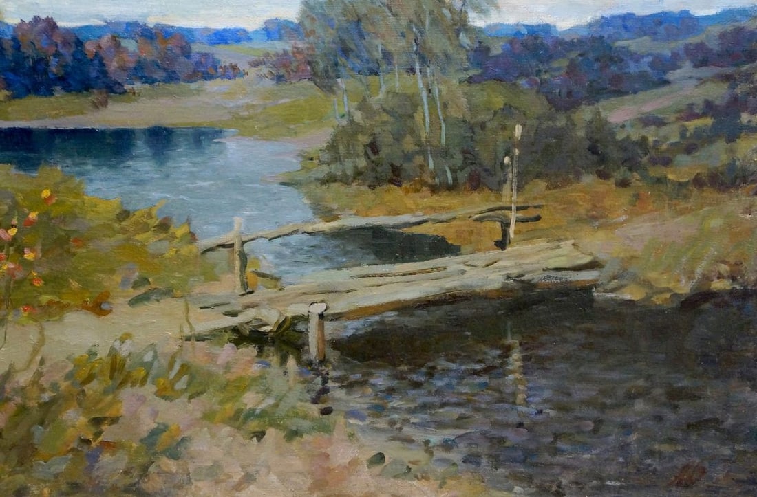 Oil painting Autumn landscape Alexander Petrovich Bykov - 5